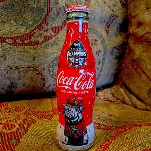 GA BULLDOGS 2021 NATIONAL CHAMPS COMMEMORATIVE COCA COLA SINGLE BOTTLES